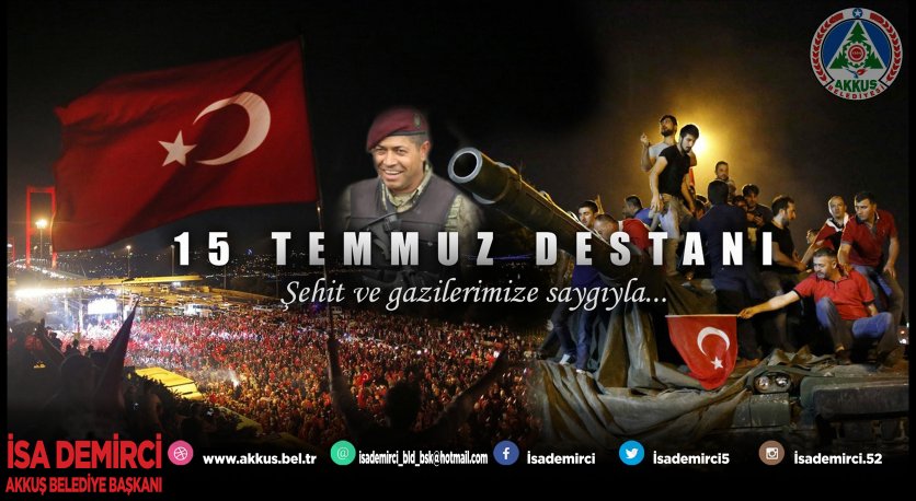 Başkan Demircinin 15 Temmuz Demokrasi ve Milli Birlik Günü Mesajı