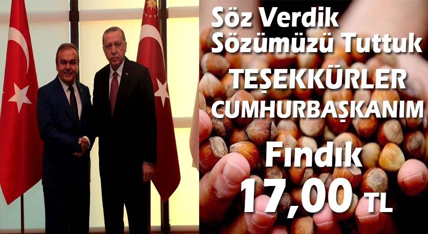 CUMURBAŞKANI RECEP TAYYİP ERDOĞAN BİZ 18 YILDIR ÜRETİCİLERİMİZİ YALNIZ BIRAKMADIK.