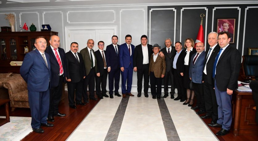 AHİLERDEN BAŞKAN TÖRENE ZİYARET
