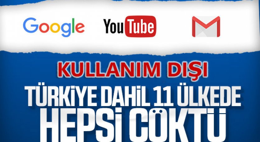 GOOGLE SERVİSLERİ ÇÖKTÜ