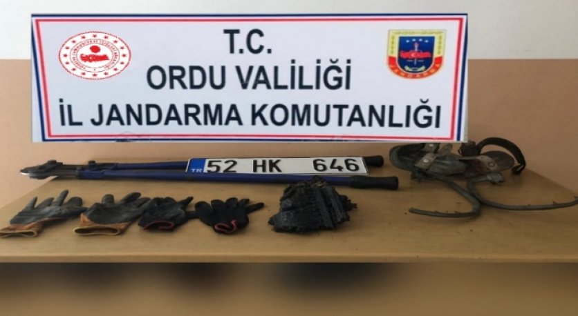 JANDARMA KABLO HIRSIZLARINI YAKALADI