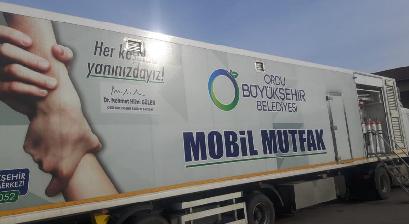 MOBİL MUTFAK TIRI ORDUYA DÖNDÜ