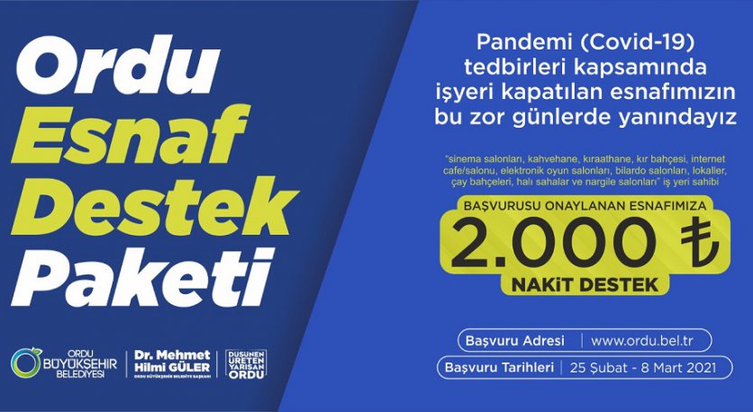 ESNAF DESTEK PROJESİNDE DETAYLAR NETLEŞTİ