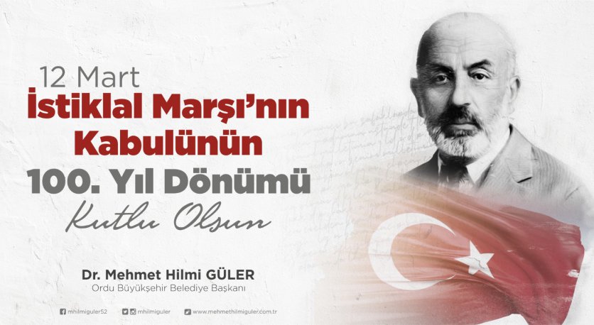 BAŞKAN GÜLER “İSTİKLAL MARŞIMIZI İLELEBET MUHAFAZA EDECEĞİZ”