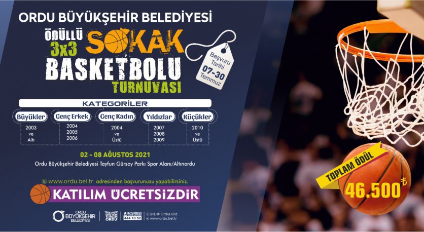 SOKAK BASKETBOLU BAŞVURU TARİHİ UZATILDI