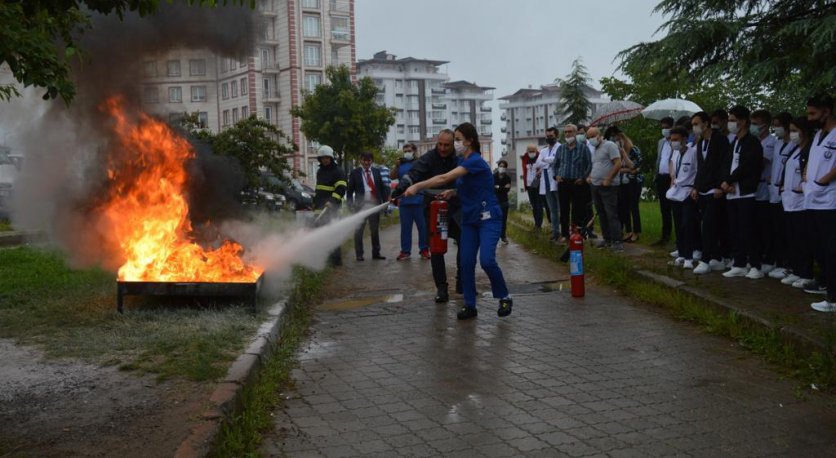 ORDU DEVLET HASTANESİ PERSONELLERİNE YANGIN EĞİTİMİ 