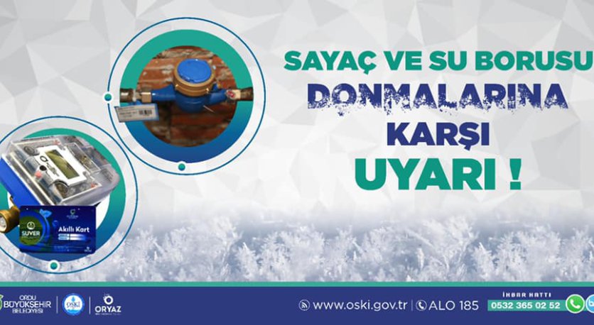 OSKİDEN SU SAYAÇLARI İÇİN “DON” UYARISI