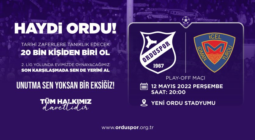 ORDUSPOR 2. LİG EŞİĞİNDE