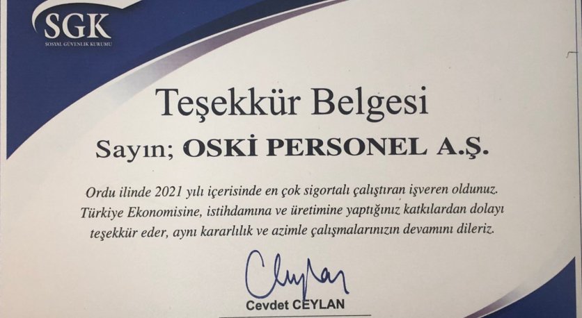 OSKİ, İSTİHDAMDA ZİRVEDE