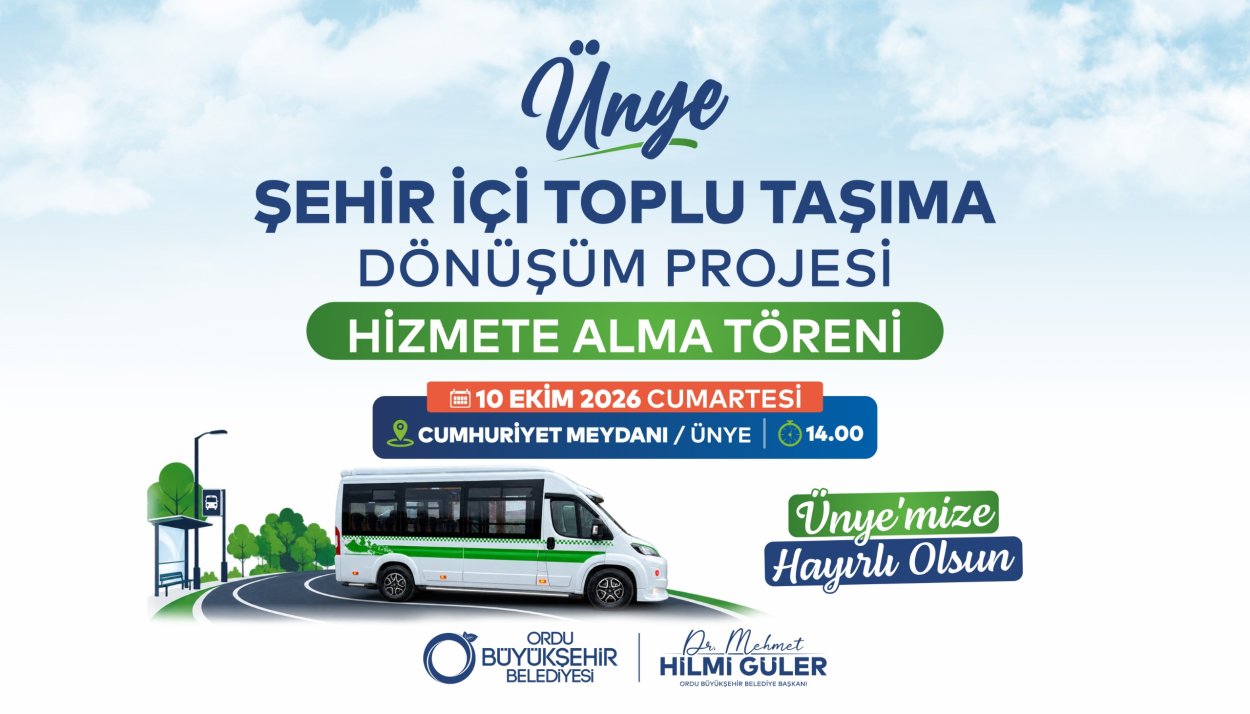 ÜNYE’DE TOPLU TAŞIMADA YENİ DÖNEM